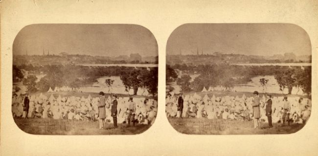 The Union prison camp at "Belle Isle," Richmond, Va. image. Click for full size.