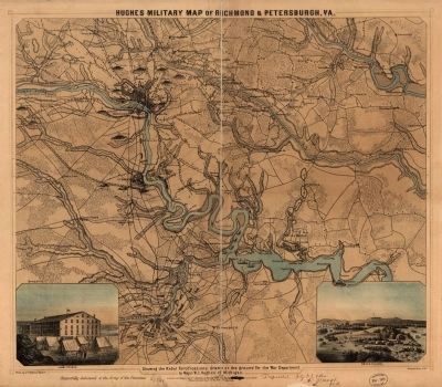 Hughes military map of Richmond & Petersburg, Va. image. Click for full size.