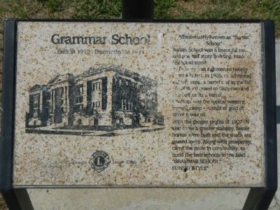 Grammar School Marker. Click for full size. Grammar School Marker image. Click for full size.
