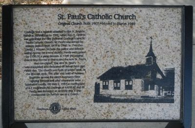St. Paul’s Catholic Church Marker image. Click for full size.