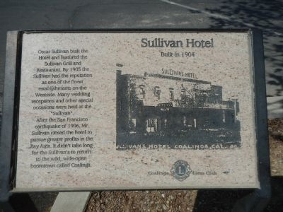 Sullivan Hotel Marker image. Click for full size.