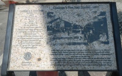 Coalinga’s First Rail Station – 1891 Marker image. Click for full size.