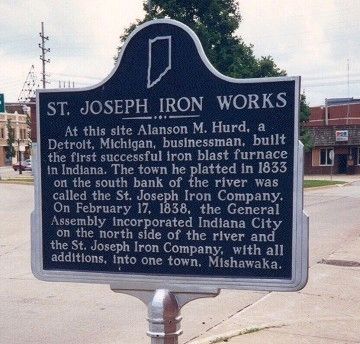 St. Joseph Iron Works Marker image. Click for full size.
