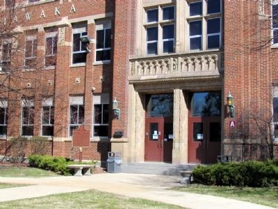 Main Entrance into Mishawaka High School. Click for full size. Main Entrance into Mishawaka High School image. Click for full size.
