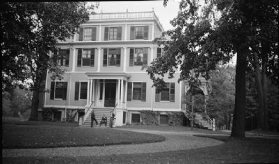 VIEW OF FRONT. - Gideon Granger House, 295 North Main Street, Canandaigua, Ontario County, NY image. Click for full size.