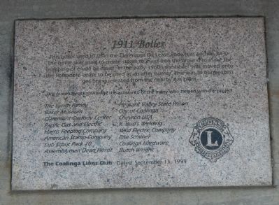 1911 Boiler Marker. Click for full size. 1911 Boiler Marker image. Click for full size.
