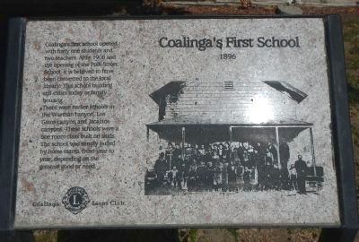 Coalinga’s First School Marker. Click for full size. Coalinga’s First School Marker image. Click for full size.