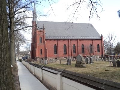 Wall of the Pennington Presbyterian Church. Click for full size. Wall of the Pennington Presbyterian Church image. Click for full size.