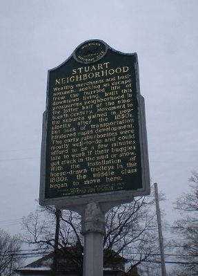 Stuart Neighborhood Marker. Click for full size. Stuart Neighborhood Marker image. Click for full size.