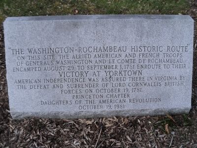 “The Washington-Rochambeau Historic Route” Marker image. Click for full size.