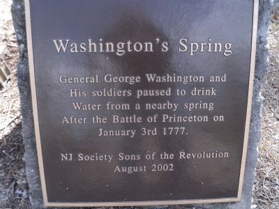 Washington’s Spring Marker. Click for full size. Washington’s Spring Marker image. Click for full size.