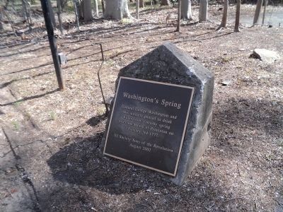 Washington’s Spring Marker. Click for full size. Washington’s Spring Marker image. Click for full size.