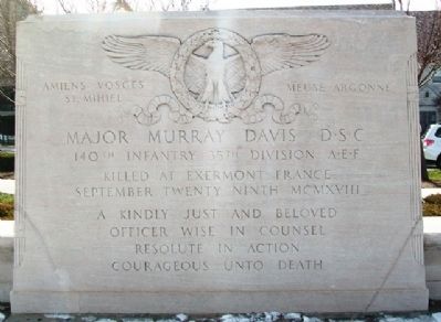 Major Murray Davis D.S.C. Marker. Click for full size. Major Murray Davis D.S.C. Marker image. Click for full size.