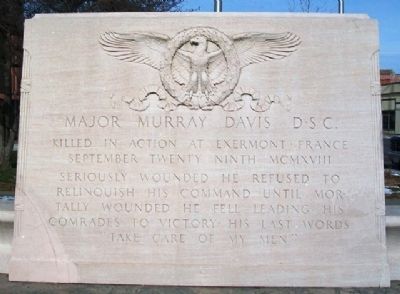 Major Murray Davis D.S.C. Marker. Click for full size. Major Murray Davis D.S.C. Marker image. Click for full size.