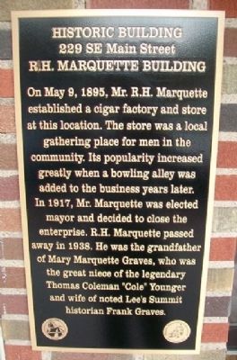 R.H. Marquette Building Marker image. Click for full size.