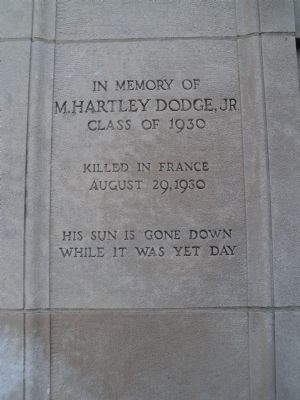 M. Hartley Dodge, Jr. Marker. Click for full size. M. Hartley Dodge, Jr. Marker image. Click for full size.