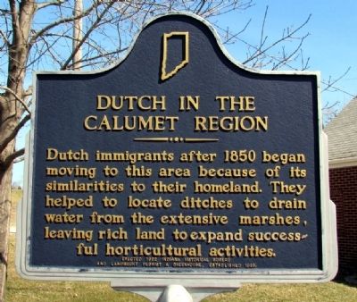 Dutch in the Calumet Region Marker image. Click for full size.