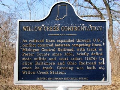 Willow Creek Confrontation Marker. Click for full size. Willow Creek Confrontation Marker image. Click for full size.
