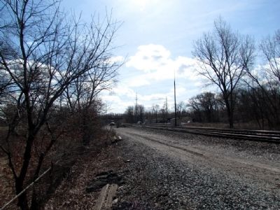 Railroad tracks of CSX Transportation headed towards the crossing image. Click for full size.