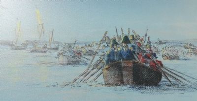British launches rowing toward Havre de Grace image. Click for full size.