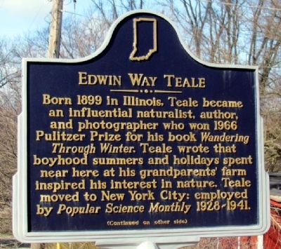 Edwin Way Teale Marker (Front) image. Click for full size.