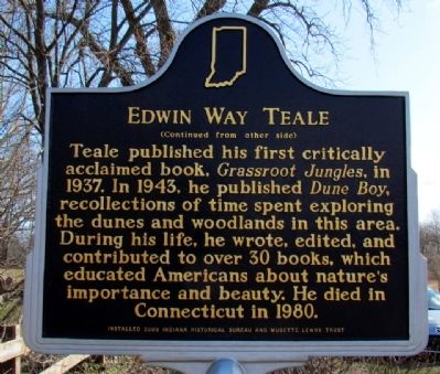 Edwin Way Teale Marker (Back) image. Click for full size.