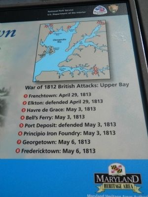 Map of towns attacked by British. image. Click for full size.