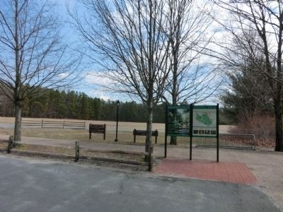 Wharton State Forest Marker-distant photo image. Click for full size.