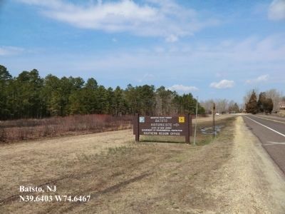 Sign at the entrance to Batsto Village image. Click for full size.