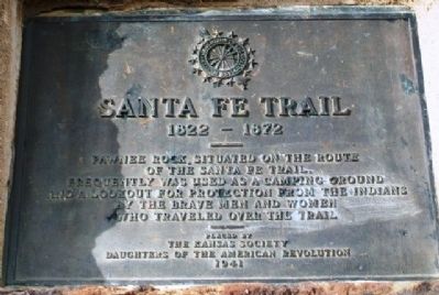 Santa Fe Trail Marker. Click for full size. Santa Fe Trail Marker image. Click for full size.
