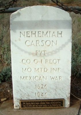 Nehemiah Carson Marker image. Click for full size.