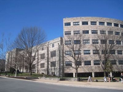 Carol Montgomery Newman Hall and Marker. Click for full size. Carol Montgomery Newman Hall and Marker image. Click for full size.