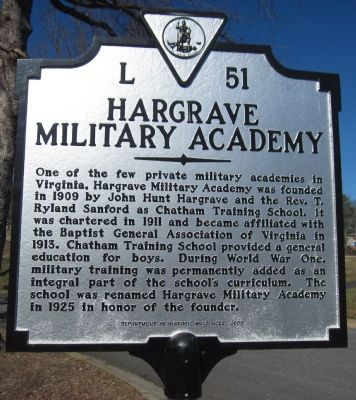 Hargrave Military Academy Marker image. Click for full size.