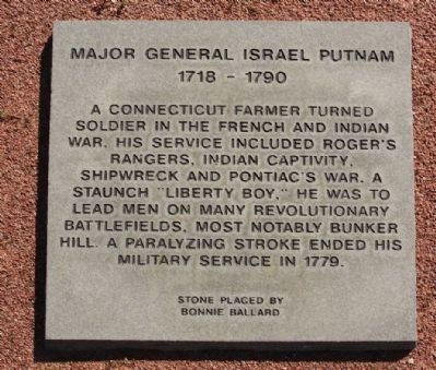 Major General Israel Putnam Marker image. Click for full size.