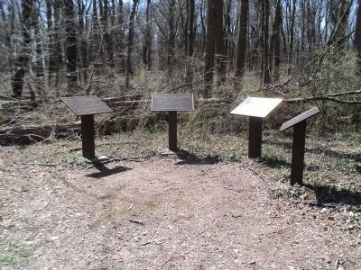 Markers on the Princeton Battlefield image. Click for full size.