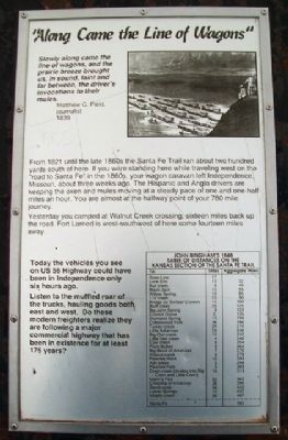 "Along Came the Line of Wagons" Marker. Click for full size. "Along Came the Line of Wagons" Marker image. Click for full size.