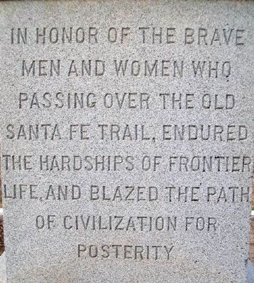 Santa Fe Trail Monument Dedication. Click for full size. Santa Fe Trail Monument Dedication image. Click for full size.