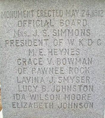 Santa Fe Trail Monument Officials. Click for full size. Santa Fe Trail Monument Officials image. Click for full size.