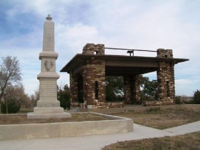 Santa Fe Trail Monument. Click for full size. Santa Fe Trail Monument image. Click for full size.