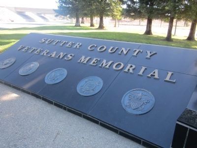 Sutter County Veterans Memorial and Service Logos image. Click for full size.