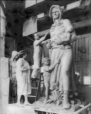 The Madonna of the Trail Modeled image. Click for full size.