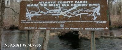 Atlantic County Parks Along the Great Egg Harbor River Marker. Click for full size. Atlantic County Parks Along the Great Egg Harbor River Marker image. Click for full size.