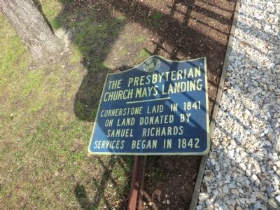 The Presbyterian Church Mays Landing Marker. Click for full size. The Presbyterian Church Mays Landing Marker image. Click for full size.