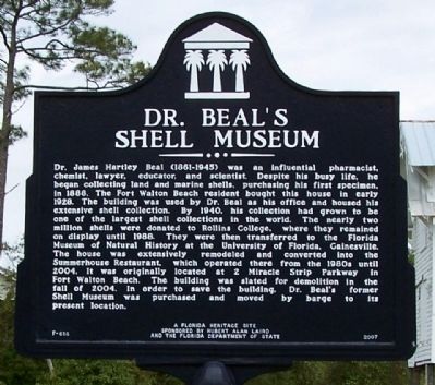 Dr. Beal's Shell Museum Marker image. Click for full size.