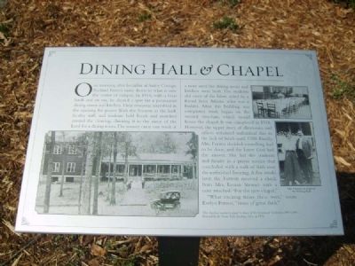 Dining Hall & Chapel Marker. Click for full size. Dining Hall & Chapel Marker image. Click for full size.