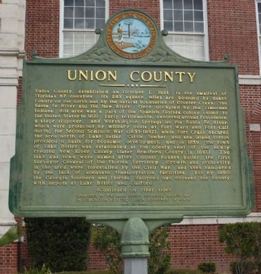 Union County Marker. Click for full size. Union County Marker image. Click for full size.