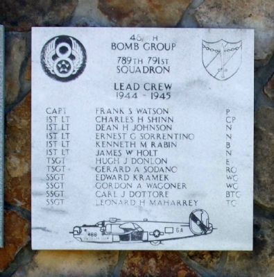 467th Bombardment Group 789th 791st Squadron. Click for full size. 467th Bombardment Group 789th 791st Squadron image. Click for full size.
