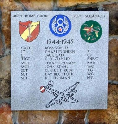 467th Bombardment Group 789th Squadron. Click for full size. 467th Bombardment Group 789th Squadron image. Click for full size.