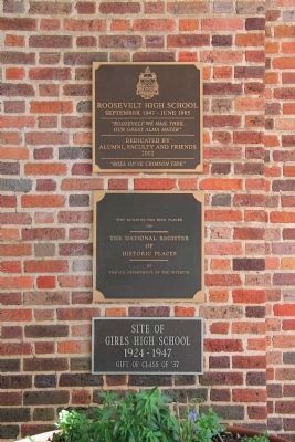 Roosevelt High School Markers. Click for full size. Roosevelt High School Markers image. Click for full size.