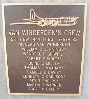 Van Wingerden's Crew Marker image. Click for full size.
